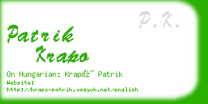 patrik krapo business card